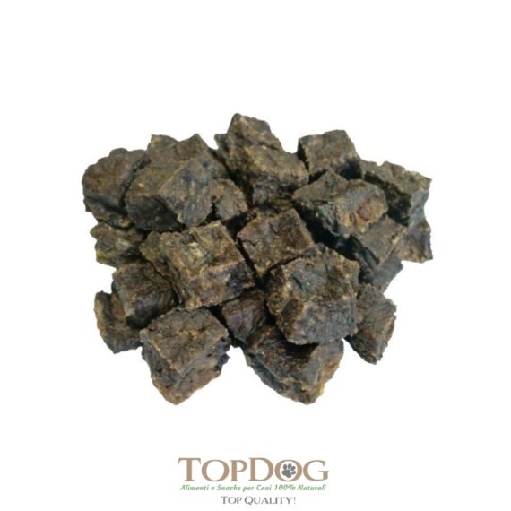 Carne di Cervo essiccata per cani a cubetti 100gr