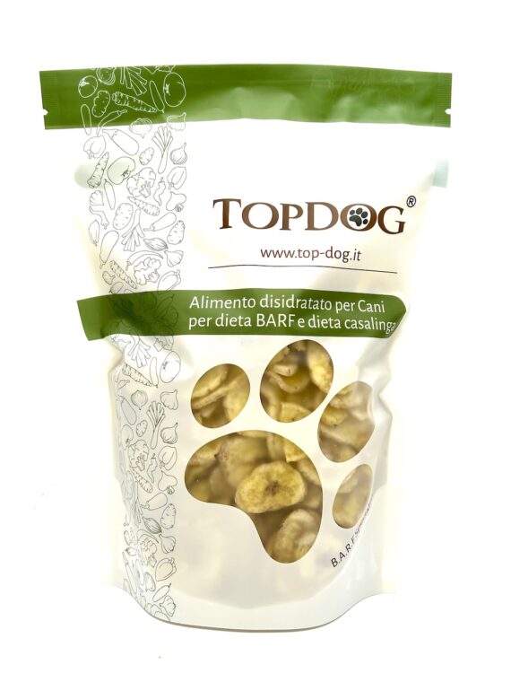 Banana essiccata a fette per cani 400gr