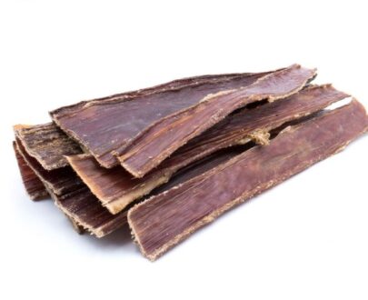Carne di muscolo di cavallo essiccata per cani in strisce 250gr