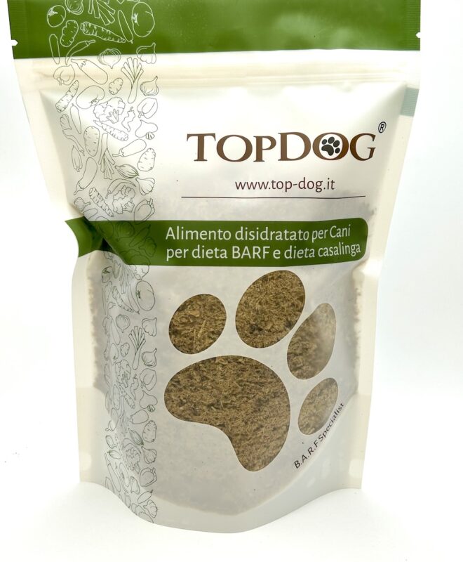 trippa verde essiccata per cani polvere