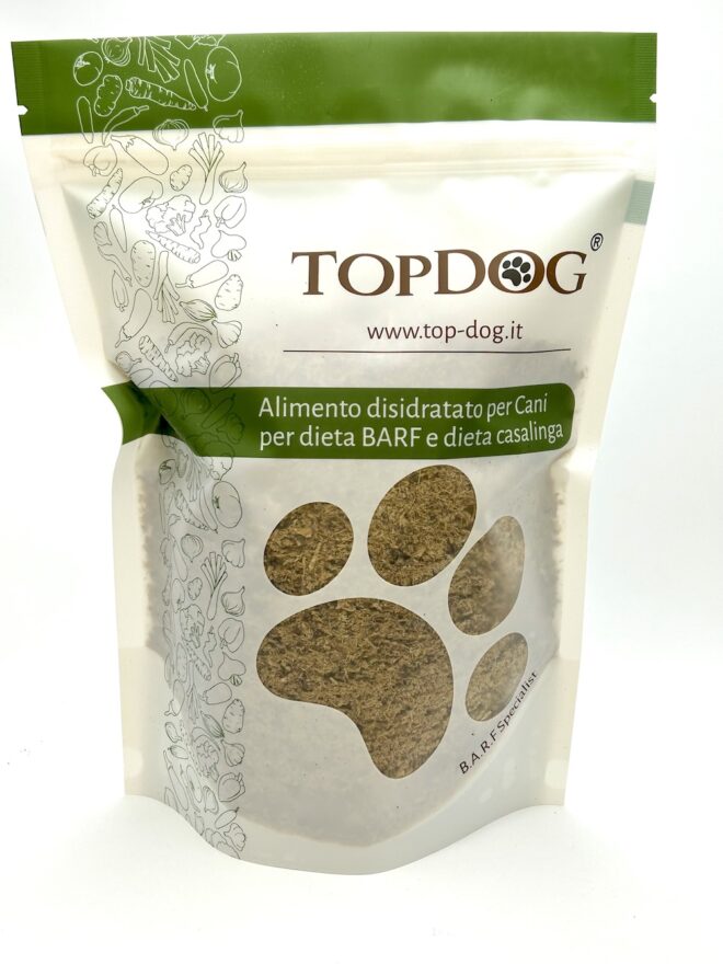 trippa verde essiccata per cani polvere